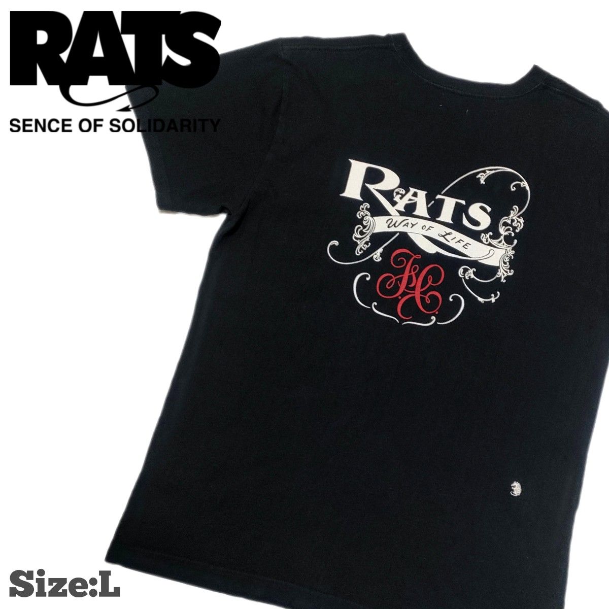 RATS/ラッツ/Tシャツ/黒/Size:L/匿名配送/送料無料③