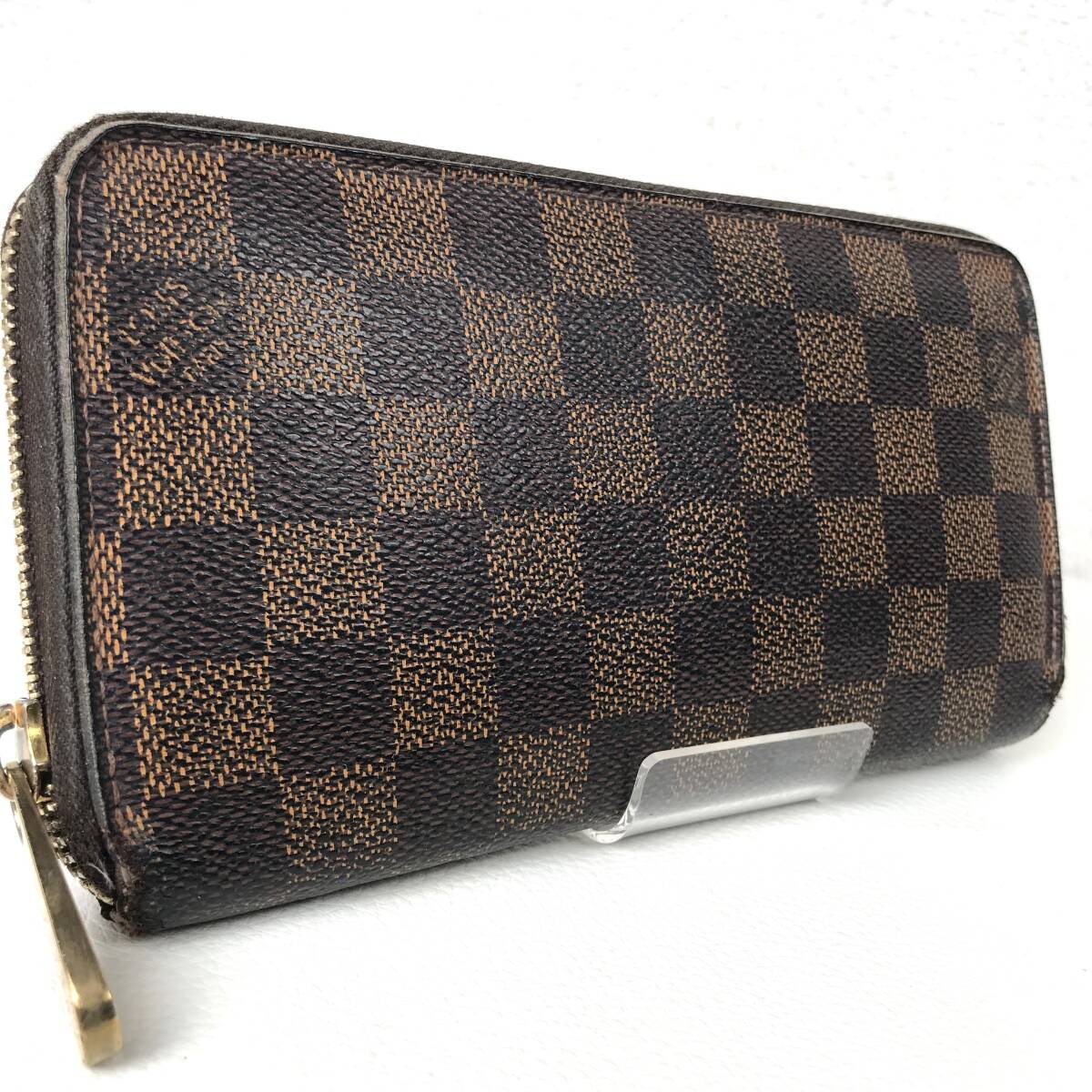 本物保証 1円~ 良品 LOUISVUITTON ダミエ エベヌ ジッピーウォレット 男女 ラウンドファスナー 長財布 ルイヴィトン 中古 送料無料 MI2164の画像1