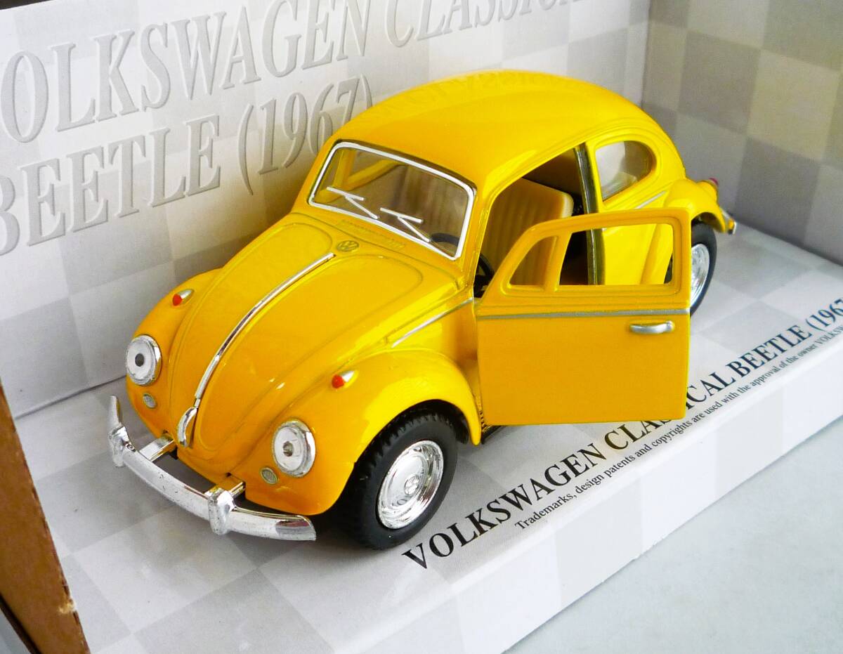 ★☆【定形外OK】未使用!KiNSMART/ダイソー VW ビートル 1967年型 プルバック式~1/32??2003年製!箱イタミ有!~中古品【同梱可】[GB09A44]☆の画像7