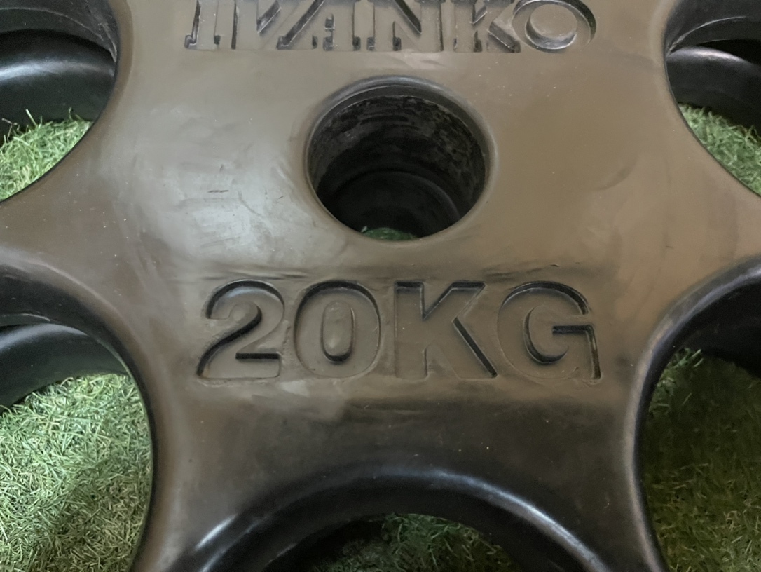 IVANKO イヴァンコ ラバーオリンピックプレート 20Kg×2 穴径50mm トレーニング 「1956」_画像7