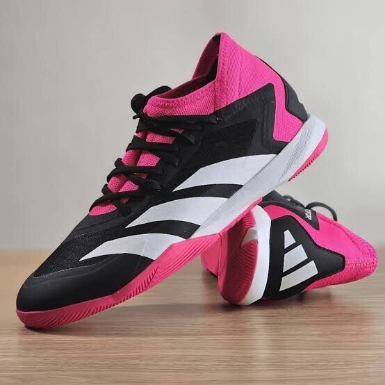 [Новая] 27,5 см Adidas Predator Futsal Shoes Predator Acuracy .3 в LTC82 Черно -розовый Adidas GW7069 63BHII
