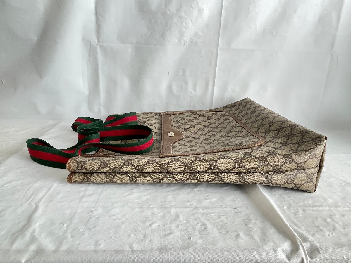 SN0603-52I　ゆうパック着払い　GUCCI　シェリーライン　トートバッグ　39.02.003　鞄　オールドグッチ　肩掛け鞄_画像5