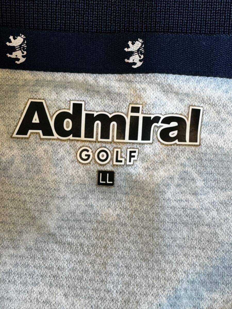 アドミラル ゴルフ（Admiral GOLF）（メンズ）ゴルフウェア ロゴアートリーフ ポロシャツ ADMA245-NVY LLの画像9