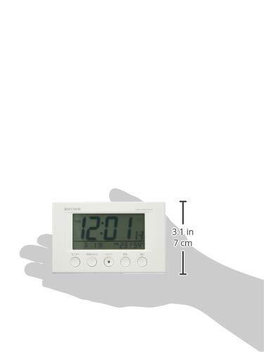 リズム(RHYTHM) 目覚まし時計 電波時計 温度計・湿度計付き フィットウェーブスマート 白 77×120×54mm 8RZ166SR03_画像7