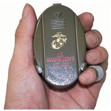  mobile ashtray USMC ( sea ..) military compact ashtray portable with strap .