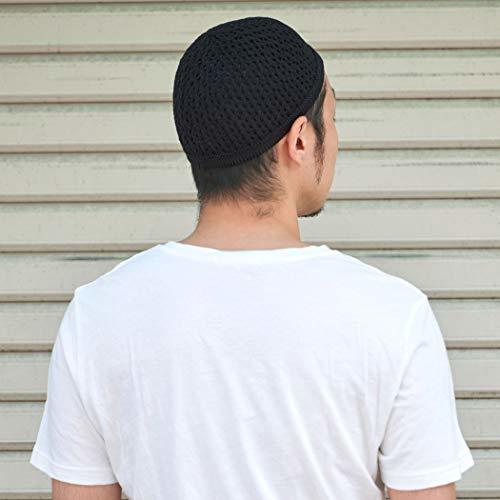 CHARM イスラムワッチ 帽子 [フリーサイズ ブラック] イスラム帽/透かし編み/薄手/ニット帽/キャップ/夏/メンズ/レディース_画像9