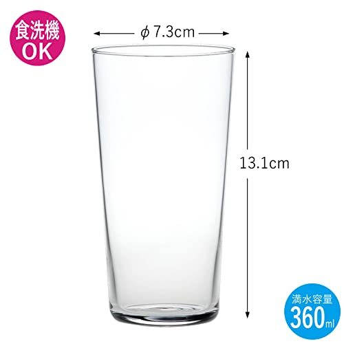 東洋佐々木ガラス タンブラーグラス 薄づくり タンブラー セット 日本製 食洗機対応 クリア 360ml G101-T292 2個セットの画像3