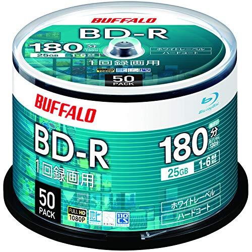 バッファロー ブルーレイディスク BD-R 1回録画用 25GB 50枚 スピンドル 片面1層 1-6倍速 【 ディーガ 動作確認済み 】 ホ_画像1
