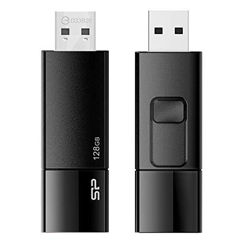 シリコンパワー USBメモリ 64GB USB3.0 スライド式 Blaze B05 ブラック SP064GBUF3B05V1Kの画像1