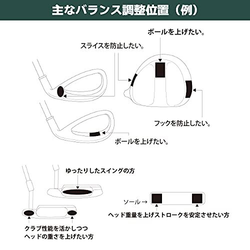 Tabata(タバタ) ゴルフ 鉛 テープ ゴルフメンテナンス用品 ウエイトバラント 2.5g GV0623の画像7