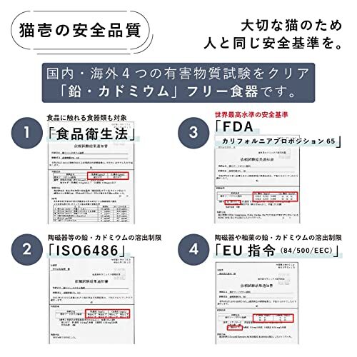 猫壱（necoichi） ハッピーダイニング 猫用 脚付フードボウル プチ 水玉 （旧おやつ皿）_画像4