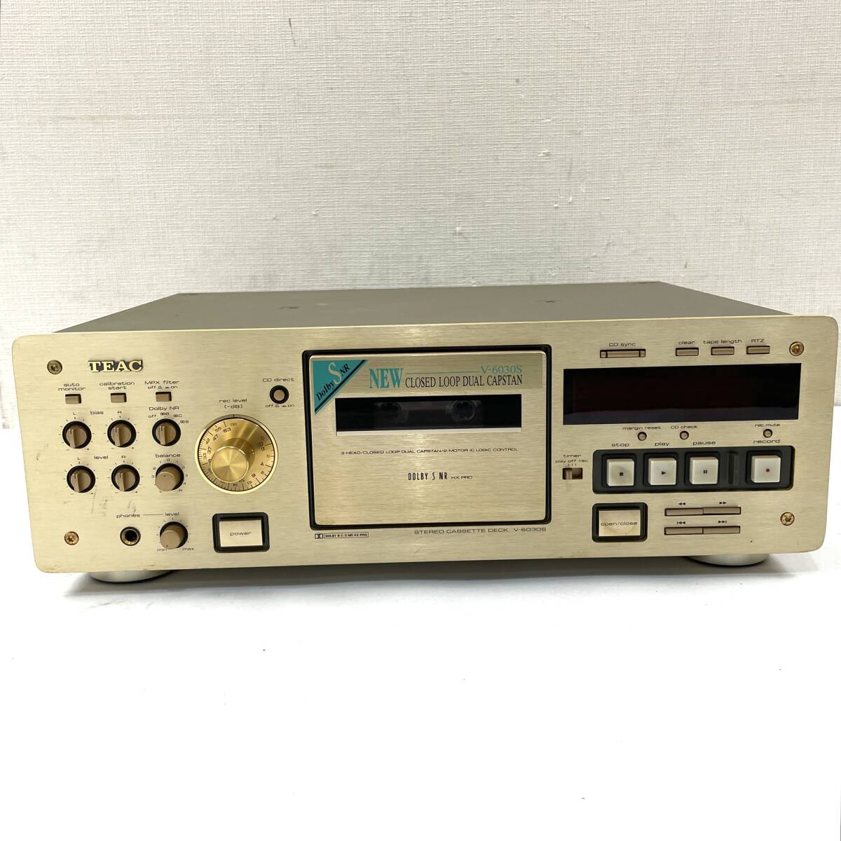 TEAC カセットデッキ V-6030S ティアック【ジャンク】24C 北TO2の画像2