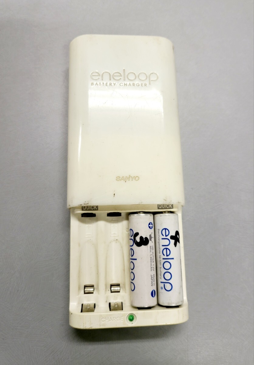 SANYO Sanyo eneloop Eneloop battery charger NC-TGN01 electrification has confirmed eko battery 2 ps extra attaching used 
