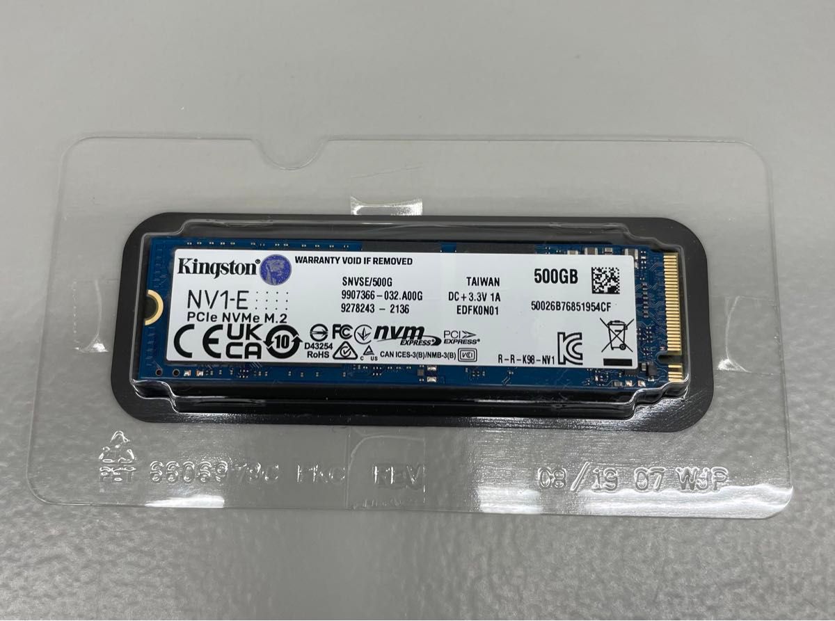 kingston  NVMe M.2 500GB SSD 未使用