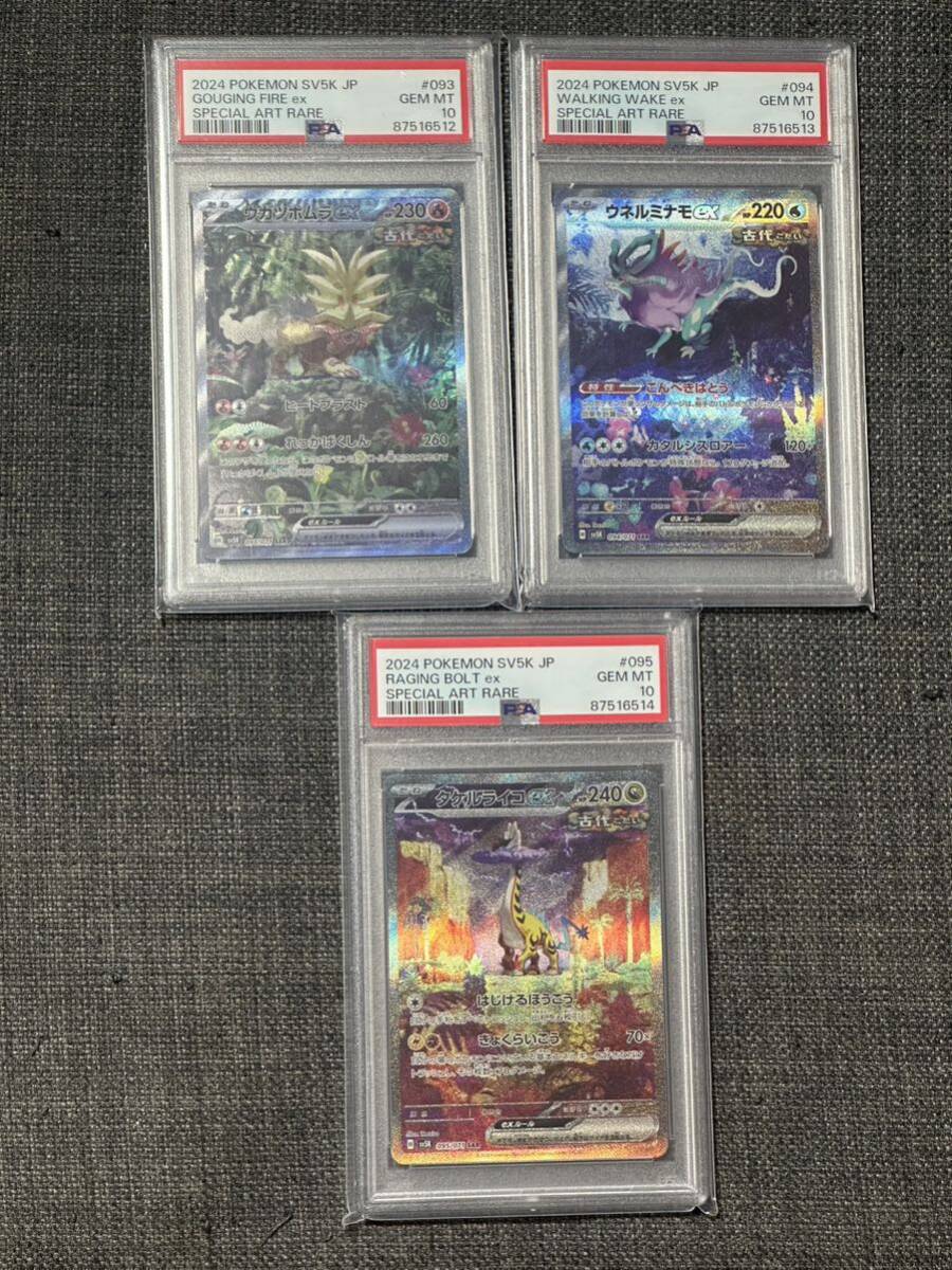 PSA10 ウガツホムラ　ウネルミナモ　タケルライコ　ex SAR 連番　ポケモンカード ワイルドフォース_画像1