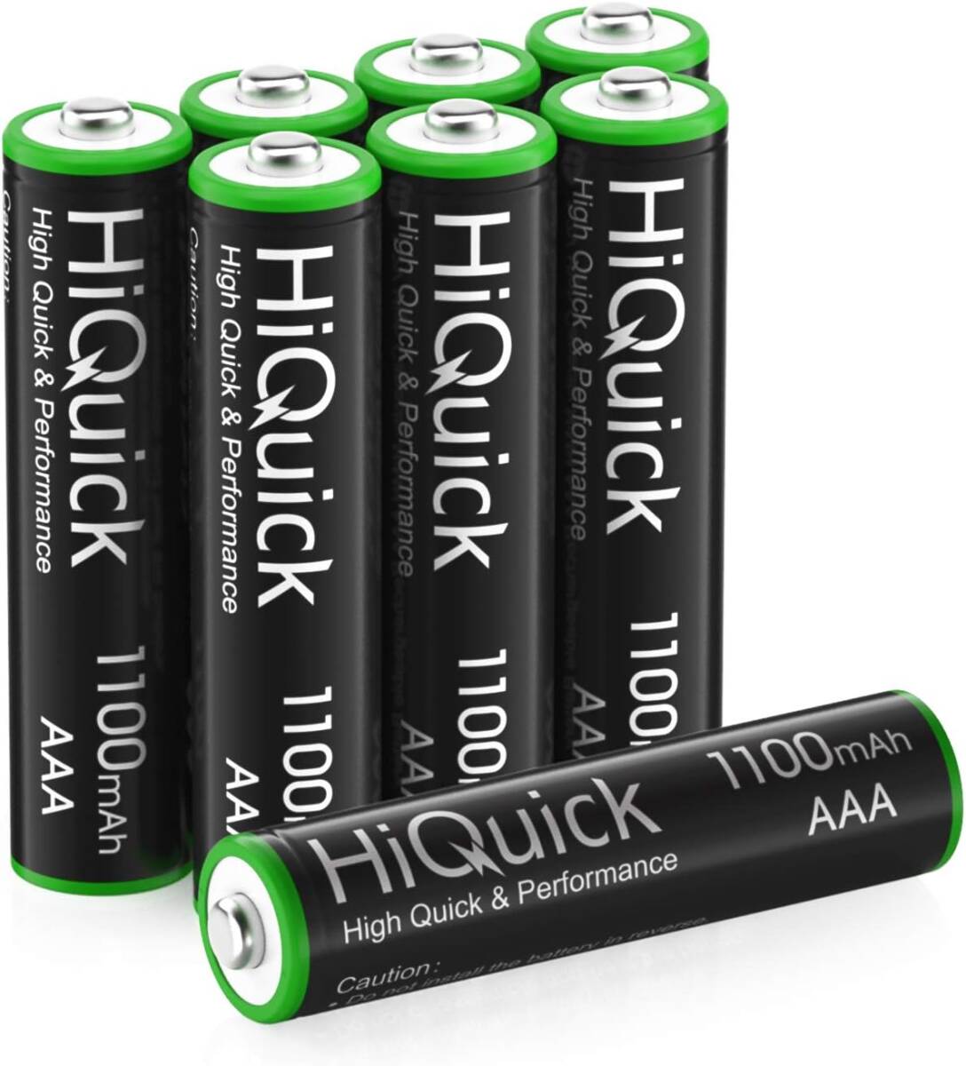 ・ HiQuick 充電池 ニッケル水素電池 8本 1100mAh ソーラーライト 充電式電池 単4充電池 1.2v 単4形 aaaの画像2