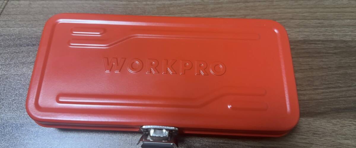 WORKPRO ソケットレンチセット ガレージツールセット ラチェット 差込角6.35mm（1/4インチ） ハンドル 工具 セット 37点組 鉄製ケース付_画像2