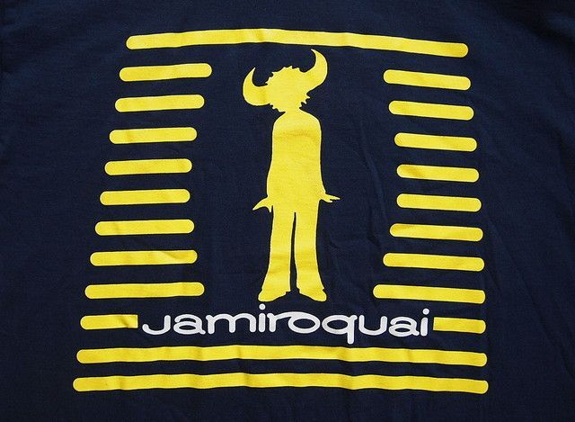 90s 美品●Jamiroquai ジャミロクワイ Tシャツ M ネイビー系 SCREEN STARS シングルステッチ vintage ヴィンテージ 古着_画像2