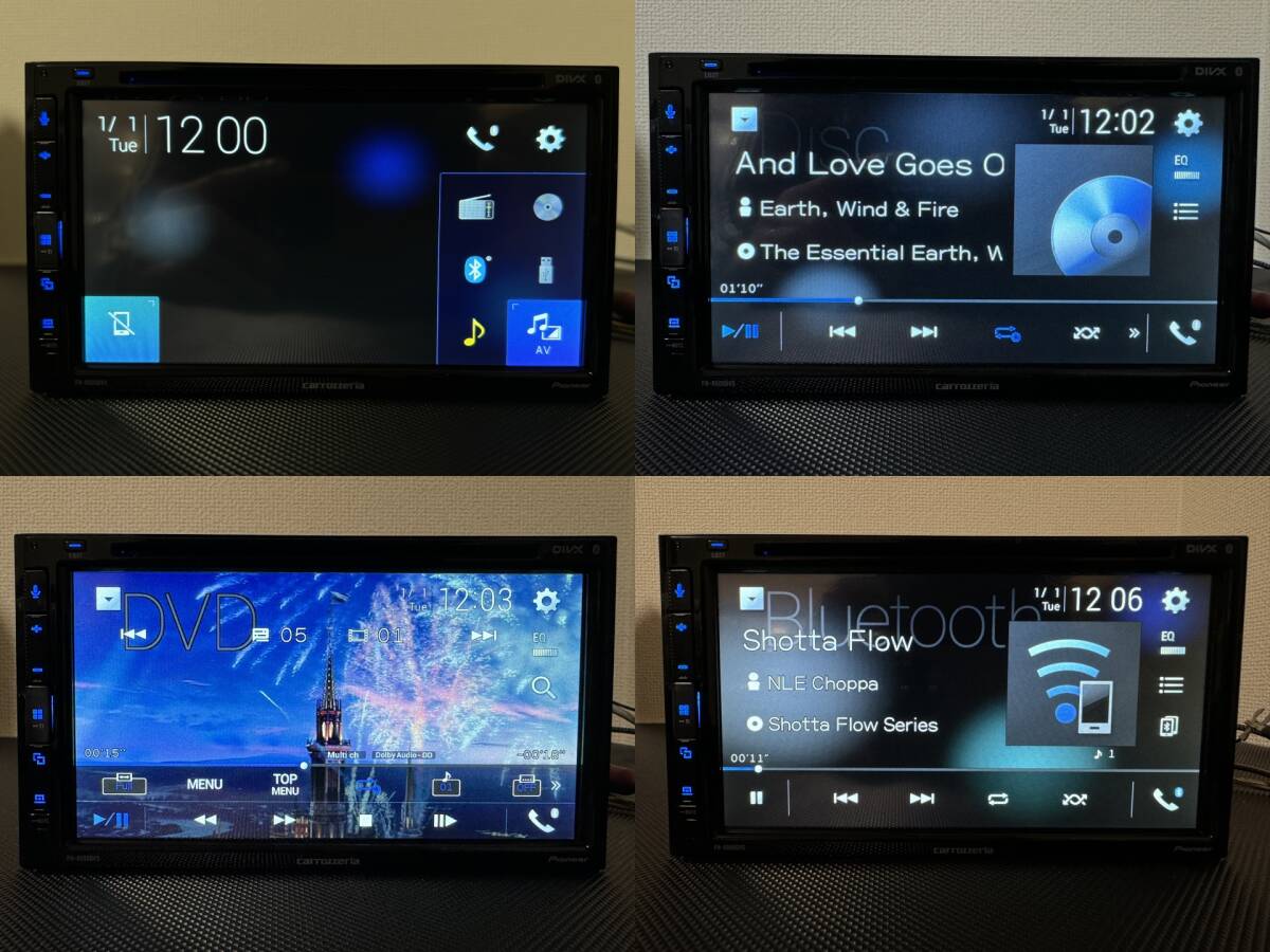 動作OK 良品 カロッツェリア FH-8500DVS ディスプレィ オーディオ Bluetooth USB iphone Apple CarPlay Android Autoミラーリング ワイドFM_画像7