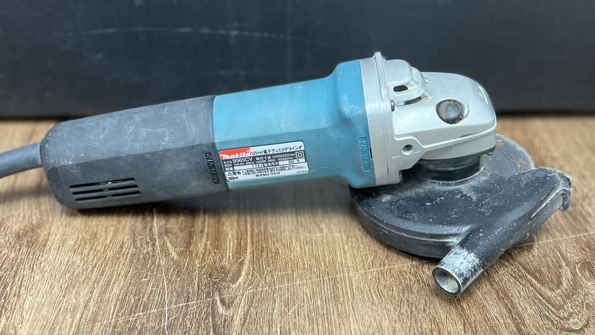 動作品■マキタ 125mm 電子ディスクグラインダ makita グラインダー 9565CV 変速ダイヤル 1,800W 100V 50/60Hz 中古品■兵庫県姫路市発 O1_画像3