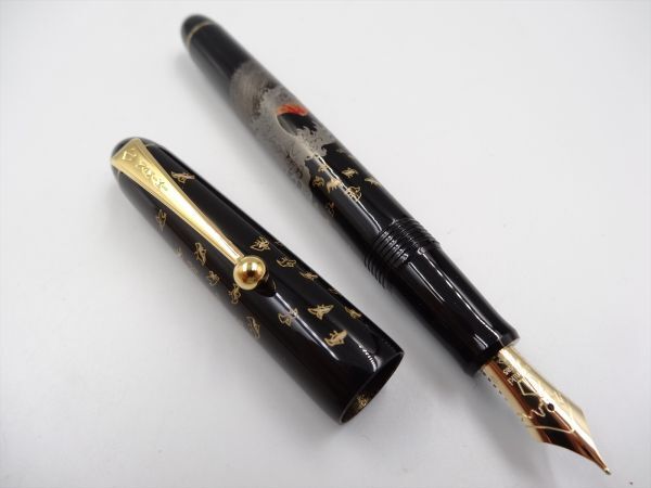 17788Ca Namiki ナミキ 國光會 蒔絵万年筆 平蒔絵 ニッポンアートコレクション 富士と波 Mt. Fuji and Wave ペン先14K-585 新品未使用_画像1