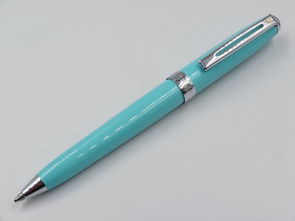 17861b SHEAFFER シェーファー ボールペン ライトブルー×シルバー ツイスト式_画像1