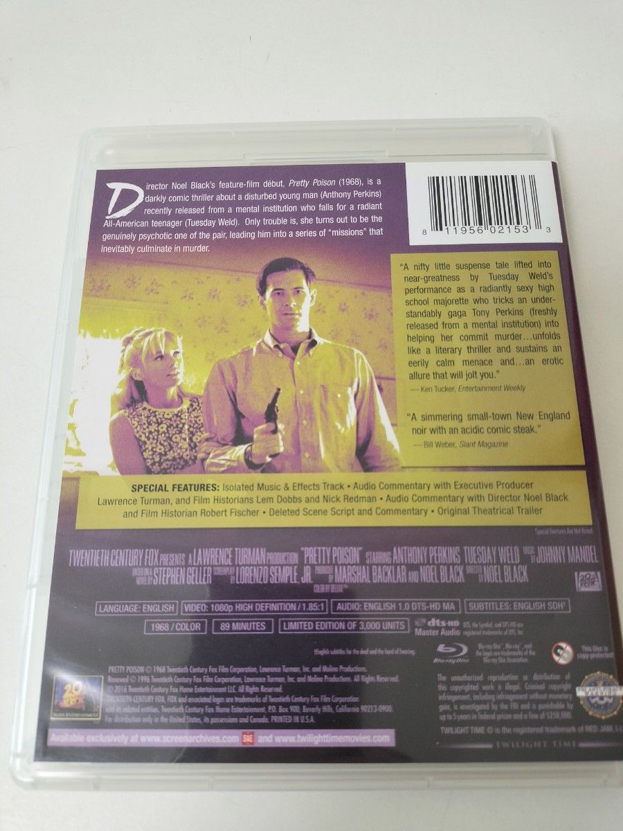Pretty Poison　（邦題：かわいい毒草）　輸入盤　Blu-ray