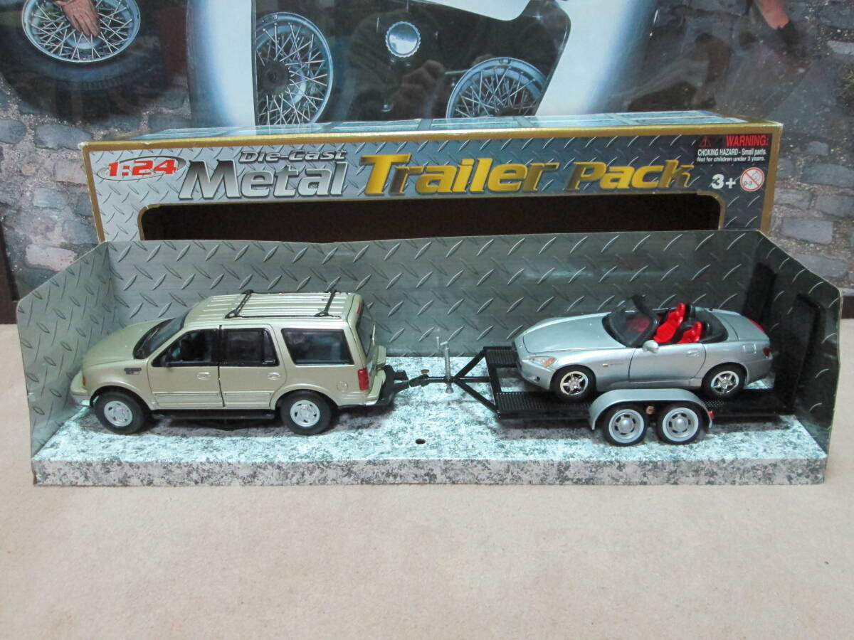 1/24 「Ford Expedition XLT + Honda S2000」 「Metal Trailer Pack・Motor MAX」！！_画像1