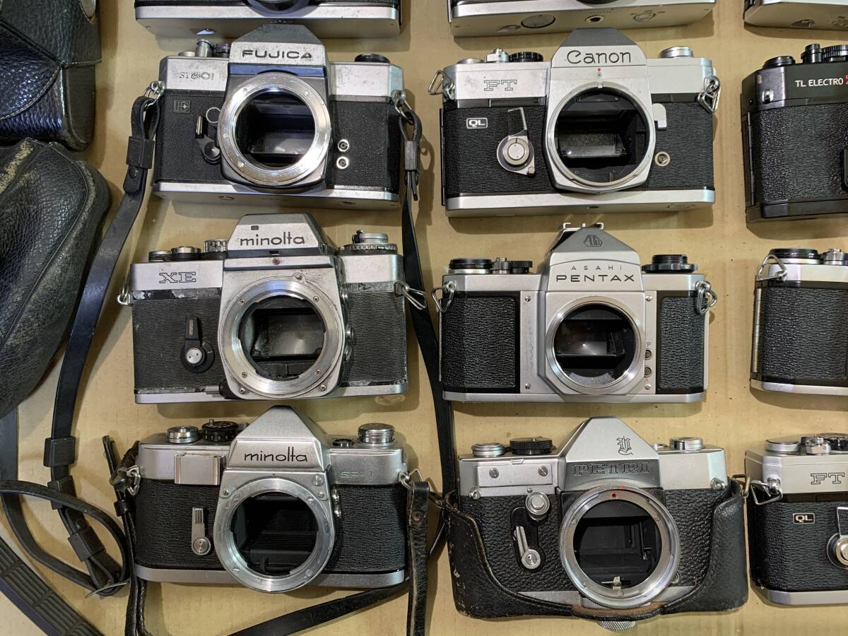 【25個】Canon FT/PELLIX/MINOLTA SRT101/XE/PENTAX/Petri/他 大量 フィルムカメラ ボディ まとめて ジャンク セット まとめ (428)_画像3
