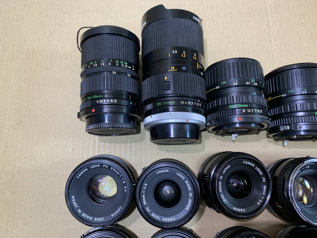 【20個】キャノン Canon FD 50mm F1.8/28mm/他 大量 レンズ 動作未確認 まとめて ジャンク セット まとめ (490)_画像2