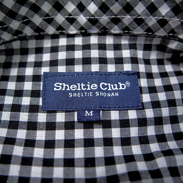 新品 シェルティークラブ 24SS ギンガムチェック マリン シャツ M 黒 白 【SH1441103_99】 Sheltie Club 春夏 メンズ シェットランド 長袖_画像10