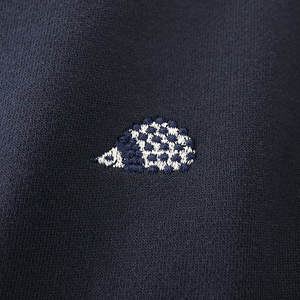 新品 チュウベイ 24SS ハリネズミ 刺繍 2P スウェット トレーナー L 紺 【CH1441125_79】 春夏 メンズ CHUBEI クルーネック ポケット 丸首_画像8