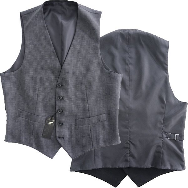 新品 CERIMONIA ドビー ウール 3ピース スーツ A5(M) 黒 【J43663】 170-6D スーツカンパニー セットアップ メンズ フォーマル_画像7