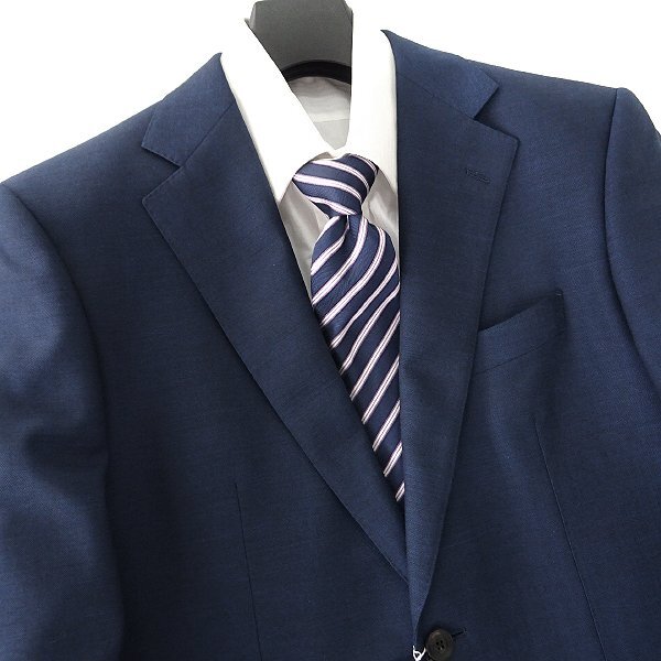  translation have sa vi ru low DORMEUIL PATAGONIAN WOOL suit AB7( a little wide width XL) navy blue [J50282] spring summer SAVILE ROW setup men's do-meru