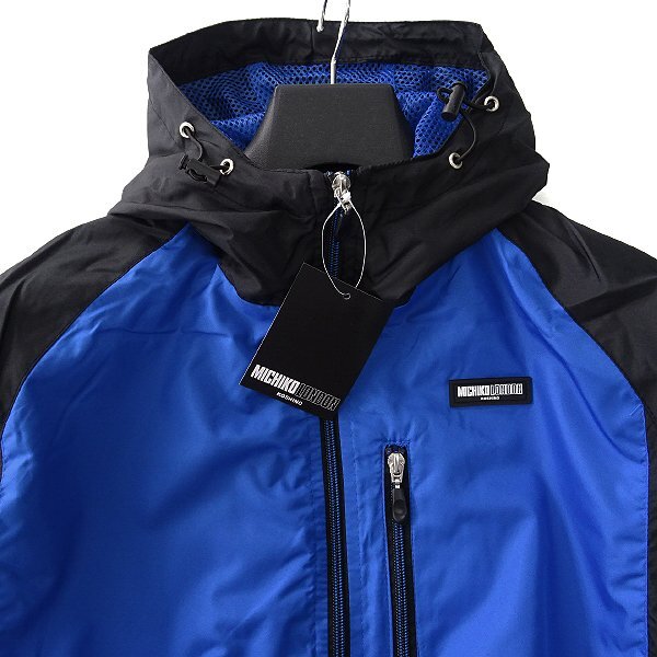  new goods Michiko London bai color hood blouson LL black blue [ML85-0003_10] MICHIKO LONDON mountain parka men's spring autumn jacket 