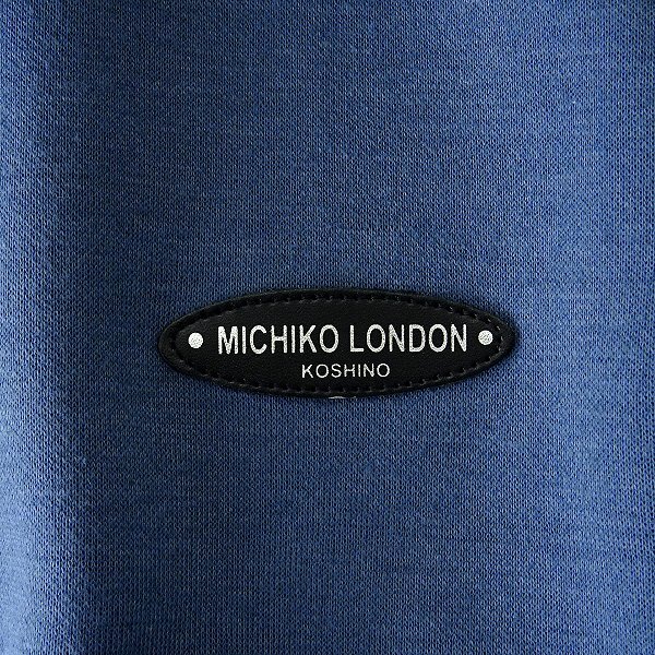  новый товар Michiko London весна осень тренировочный половина Zip футболка M синий [ML9W-R351_BL] MICHIKO LONDON KOSHINO мужской Logo нашивка 