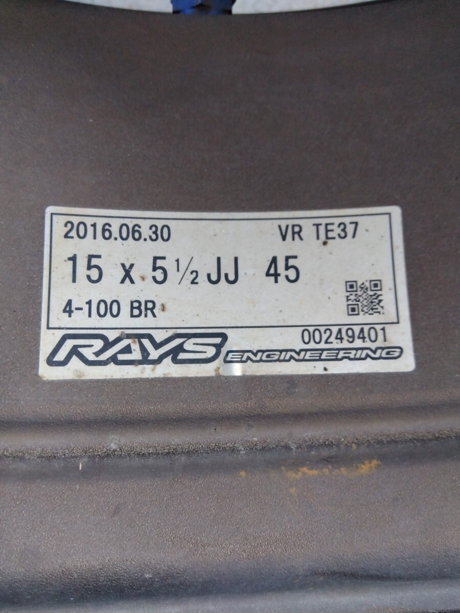 RAYS VOLK RACING TE37 レイズ ボルク レーシング TE37 15インチ 5.5J +45 PCD100 4穴 ブロンズの画像10
