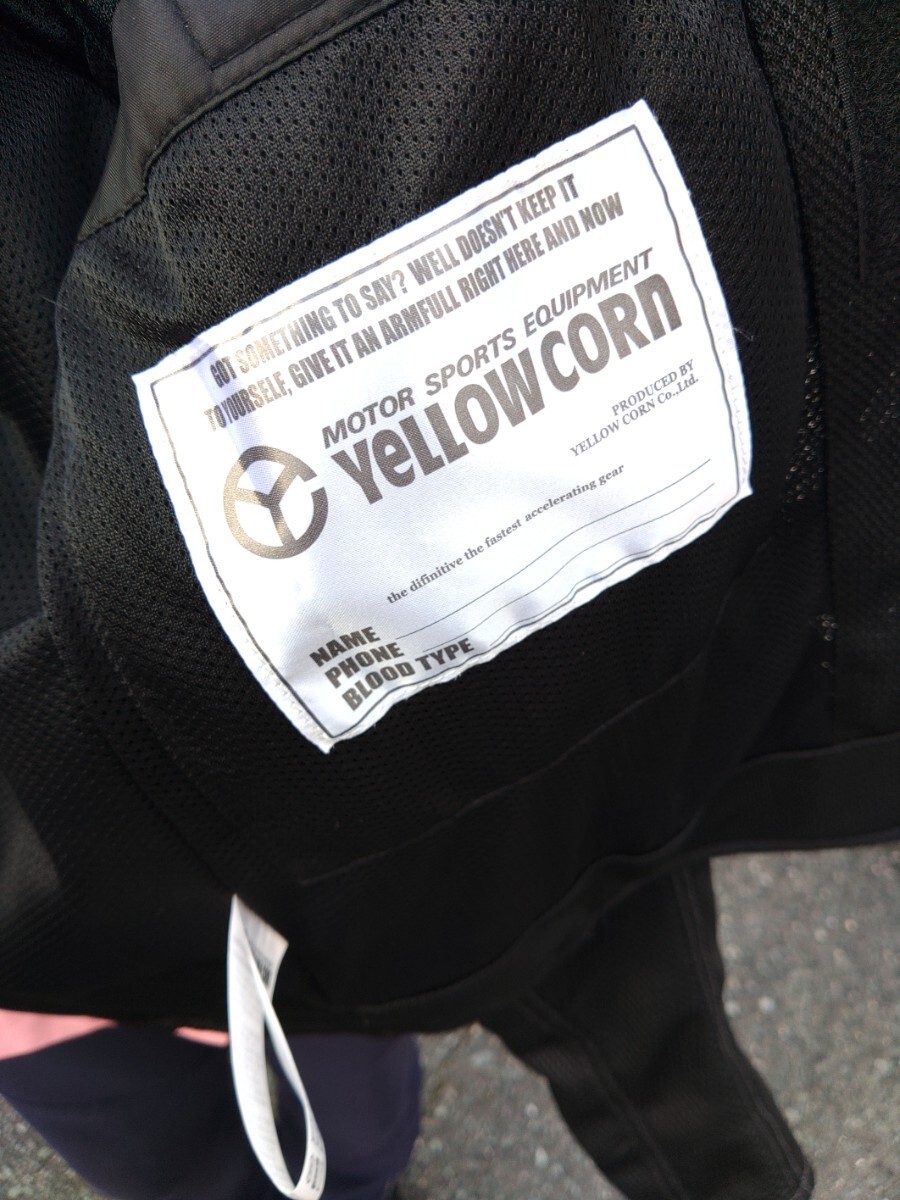 イエローコーン YELLOW CORN メッシュジャケット ブラック BLK ライダースジャケット使用頻度3回美品程度良好表記サイズメンズM　YB2101_画像5