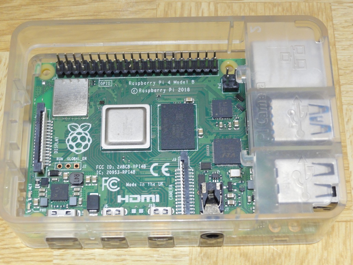 ★動作品★Raspberry Pi 4 Model B 4GB 蓋無しケース付き 電源ボタン付きUSB-Cケーブル付き ラズベリーパイ 送料無料 の画像2