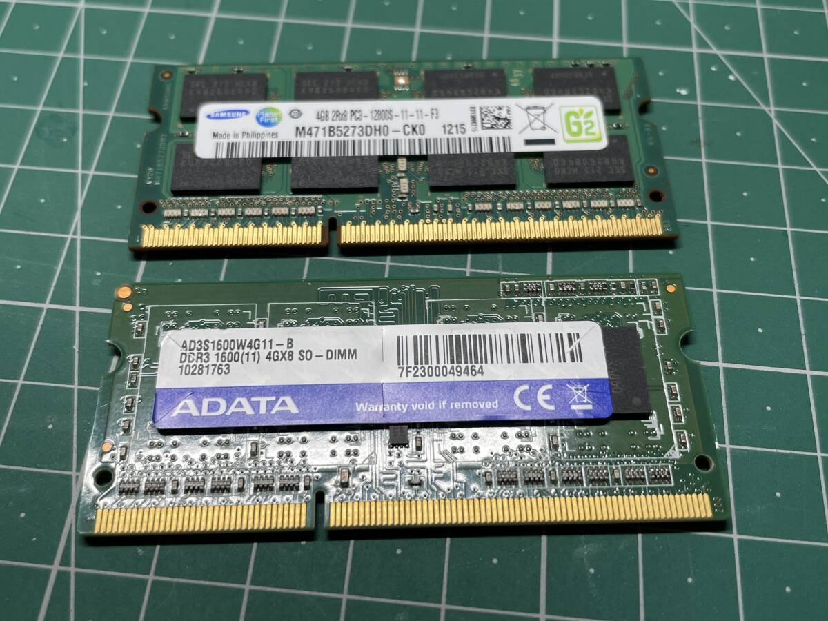 Листы DDR3 4GB x 2 для используемых ноутбуков ПК