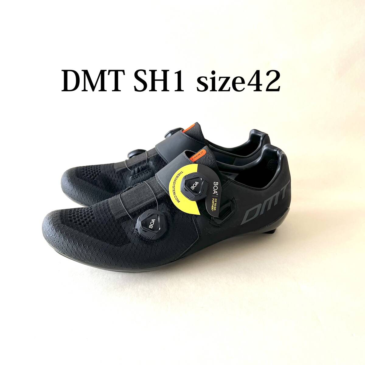 【在庫一掃SALE品】新品 DMT SH1 ブラック/ブラック サイズ42(27.3㎝）ロードバイク シューズ【送料無料】_画像1