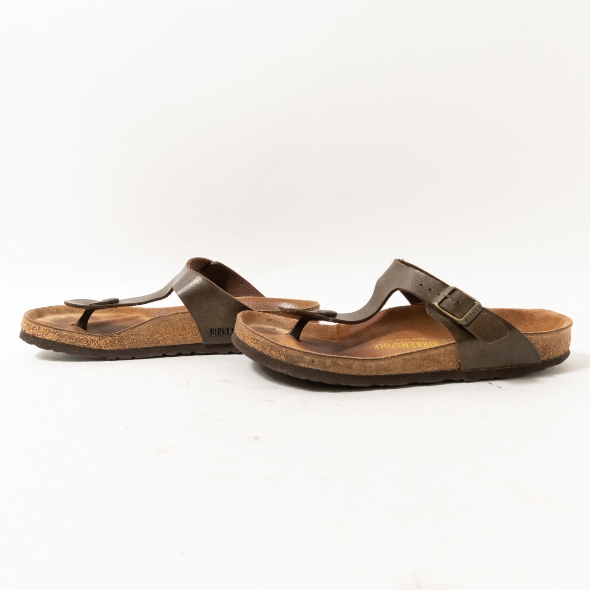 BIRKENSTOCK ビルケンシュトック Gizeh ギゼ トングサンダル 38サイズ 24.5cm ゴールドブラウン レザー調 夏 カジュアル リゾート メンズ_画像7