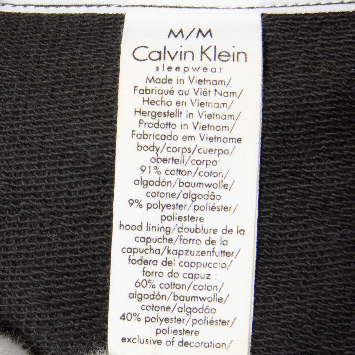 Calvin Klein カルバンクライン ジップアップ パーカー フーディー ブラック 黒 M レディース 婦人 女性 カジュアル 大人 シンプル 無地_画像7