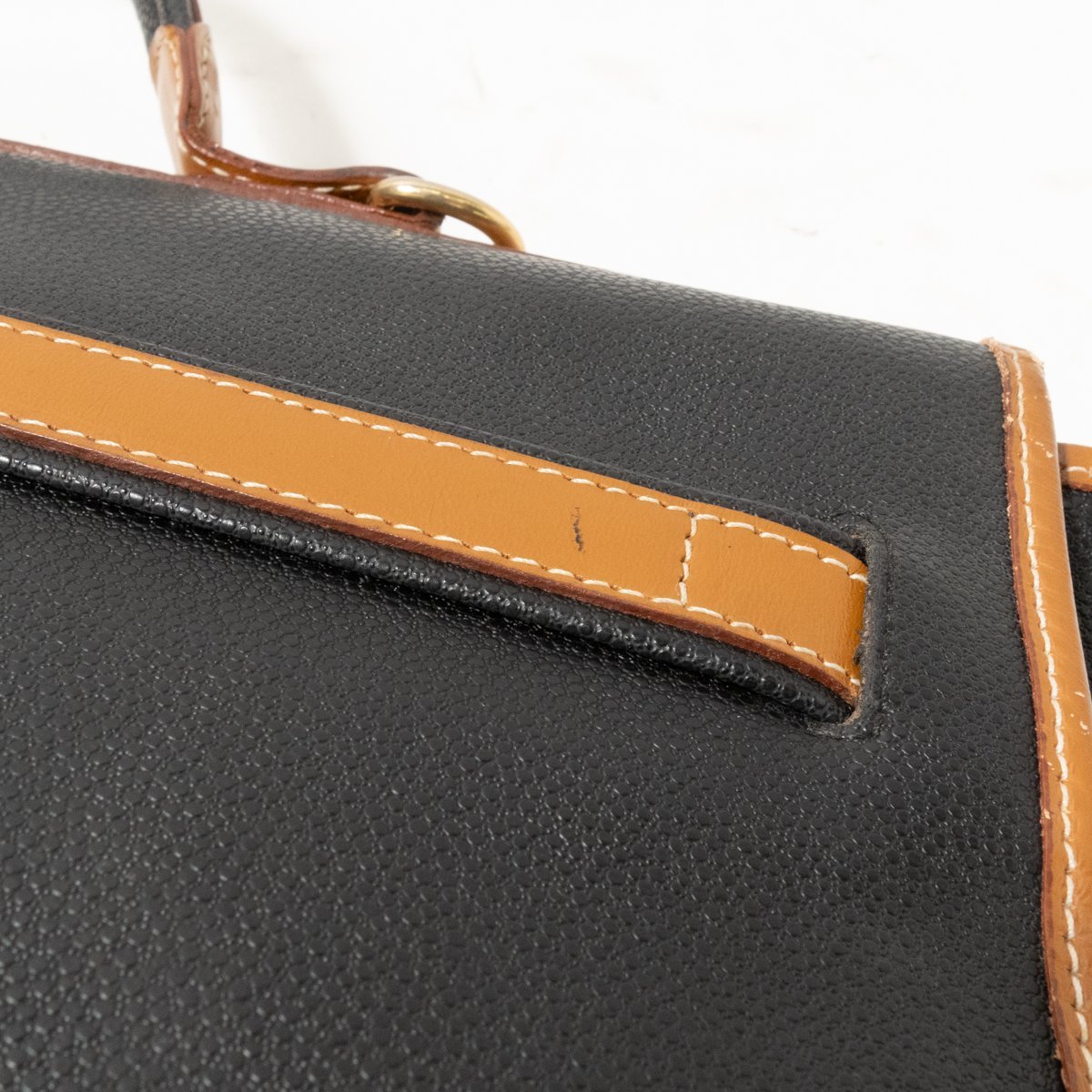 LANCEL Lancel business bag handbag leather style black black series retro elegance clean . suit style men's gentleman man bag 