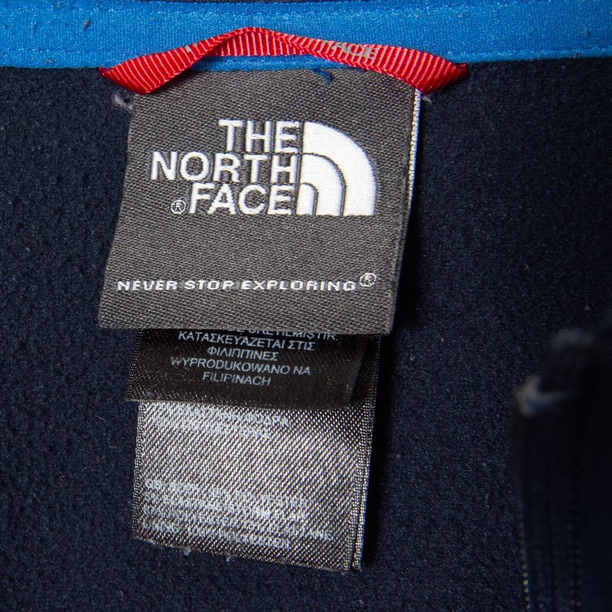 THE NORTH FACE ノースフェイス ジップアップ ジャケット サイズM スタンドカラー 青/ブルー ポリエステル混　アウトドア アウター メンズ_画像5