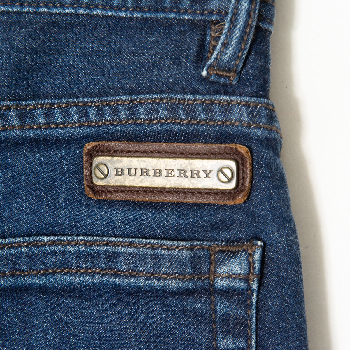 【1円スタート】BURBERRY バーバリー ストレッチデニムパンツ ジーンズ ボトムス ジップフライ 5ポケット ベーシック 青 インディゴ 31_画像3