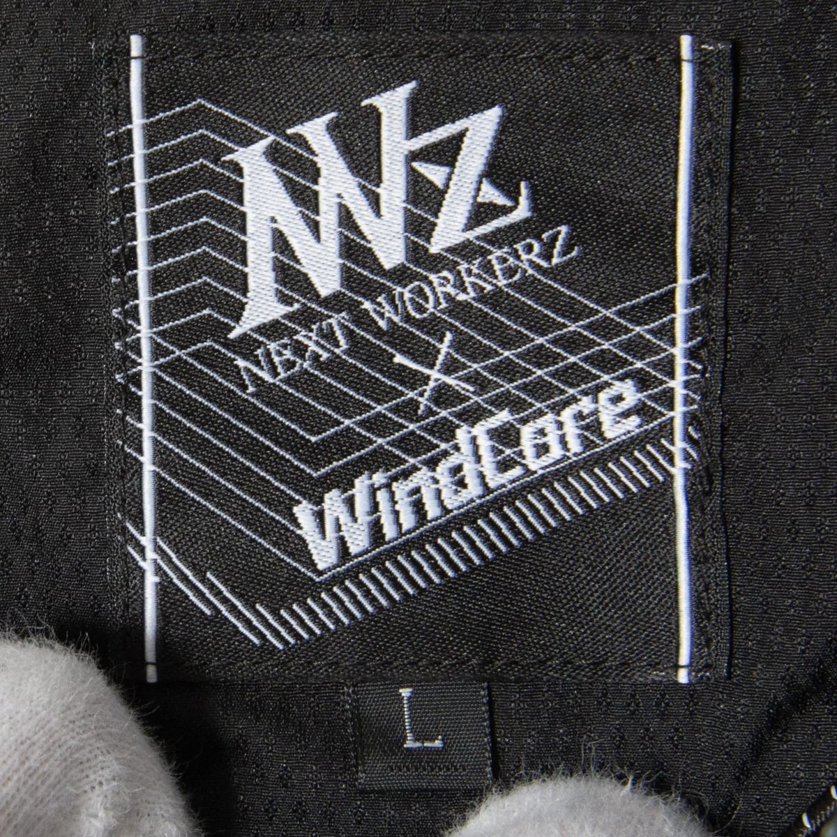 ワークマン NEXT WORKERZ WindCore サイズL 空調服 ジップアップ ベスト フード 黒/ブラック ポリエステル100％ メンズ 作業服_画像5