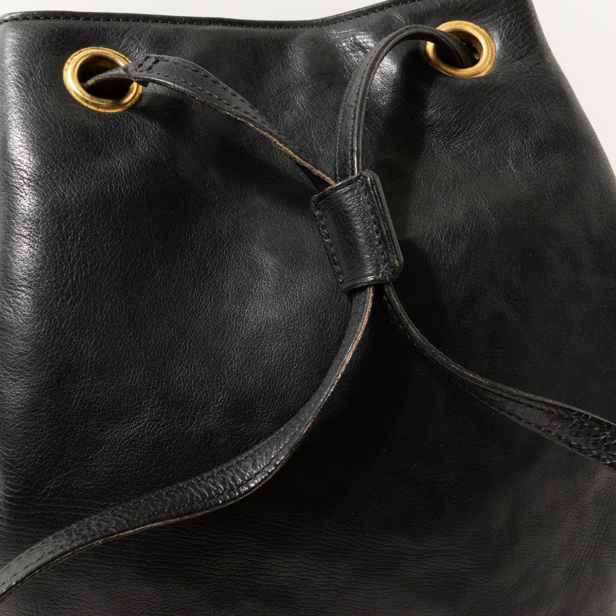 POLLINI poly- -ni rucksack black black Gold all leather original leather lady's retro simple casual high capacity bag bag bag 