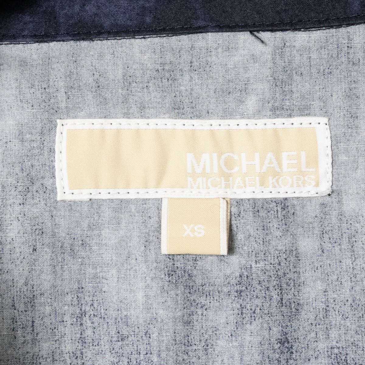 MICHAEL MICHAEL KORS 袖カシュクールワンピース マイケルマイケルコース ダークネイビー ドローコード カジュアル コットン100％ 綿 XS_画像2