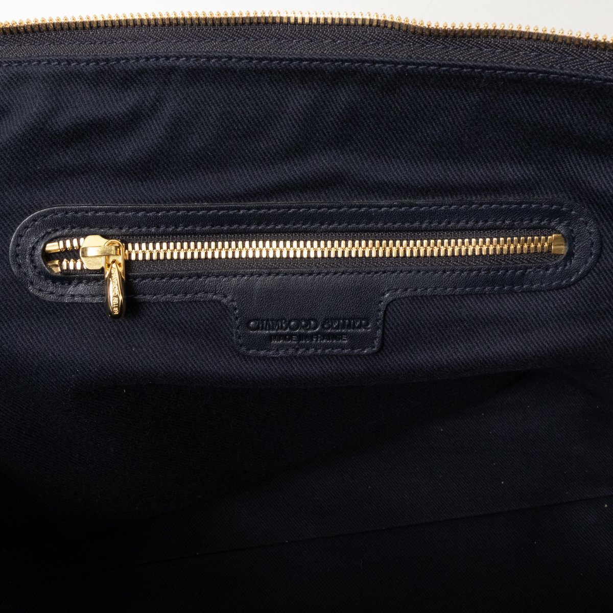 [1 jpy start ]CHAMBORD SELLIER car n ball Serie France made briefcase business bag navy leather A4 size storage possible bag 